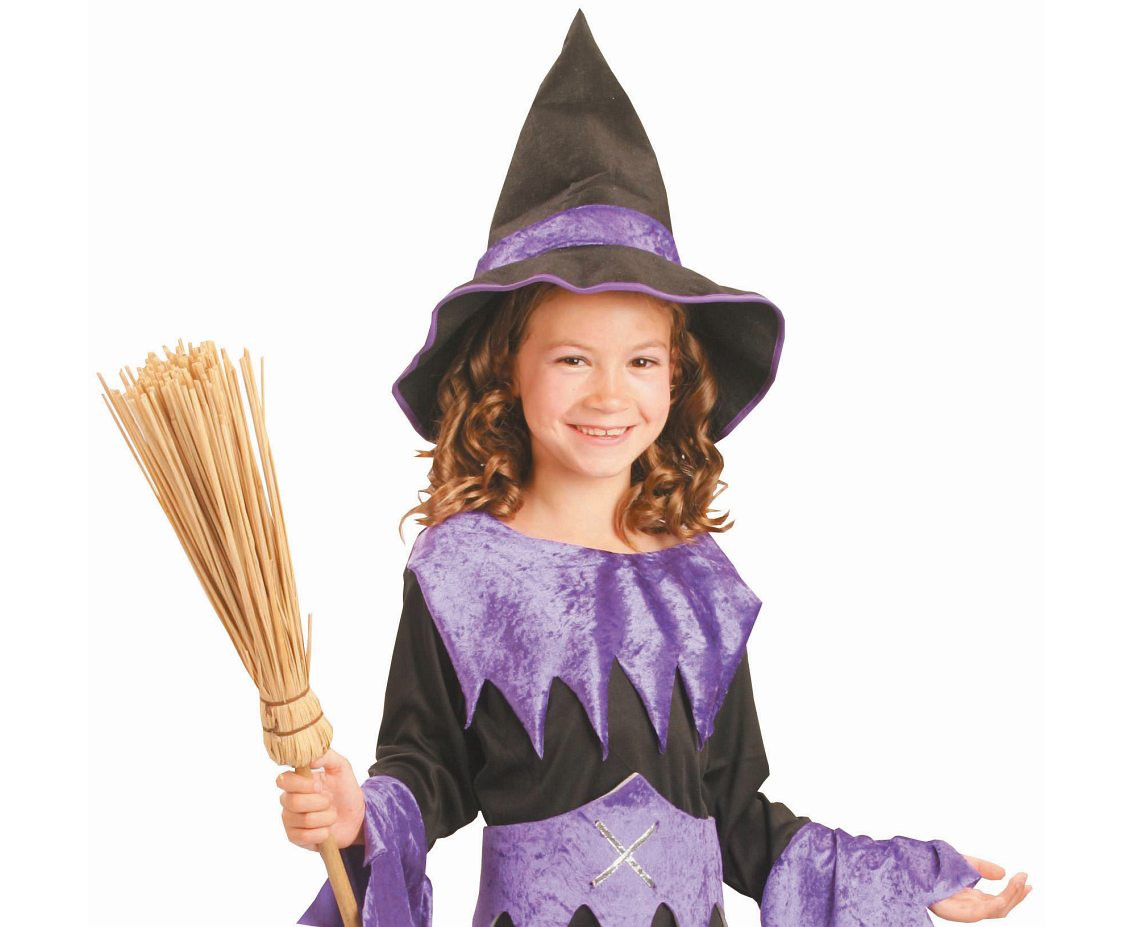 Role play-set for child Elegant Witch (dress, hat, belt), size 110/120 cm